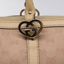 GUCCI GG Canvas Lovely Hand Bag Pink Gold 257069 Auth 119334-15