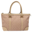 GUCCI GG Canvas Lovely Hand Bag Pink Gold 257069 Auth 119334-2