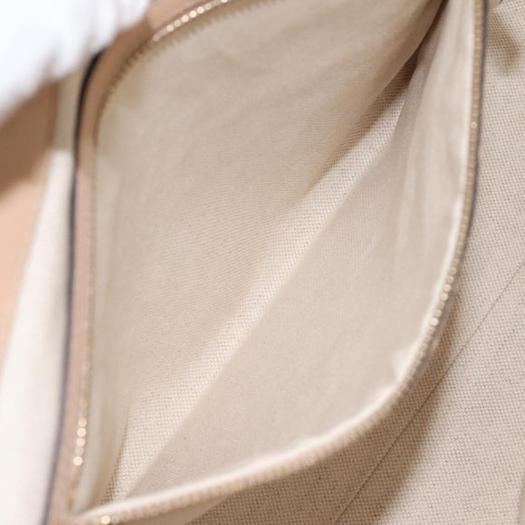 GUCCI GG Canvas Lovely Hand Bag Pink Gold 257069 Auth 119334