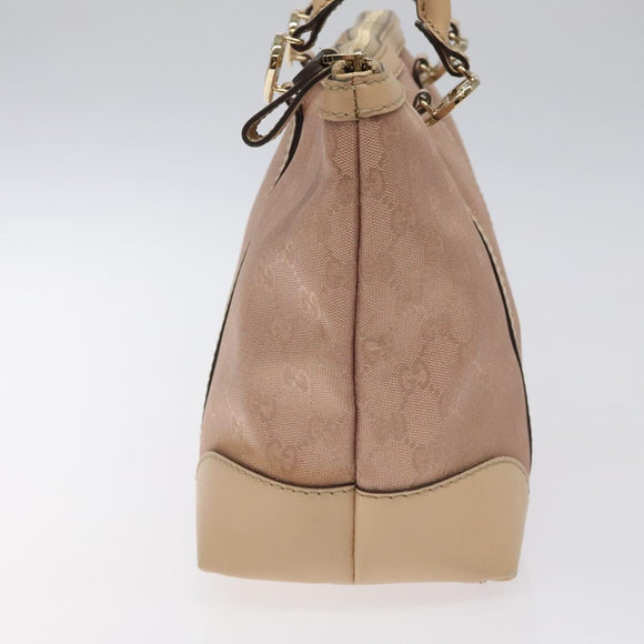 GUCCI GG Canvas Lovely Hand Bag Pink Gold 257069 Auth 119334