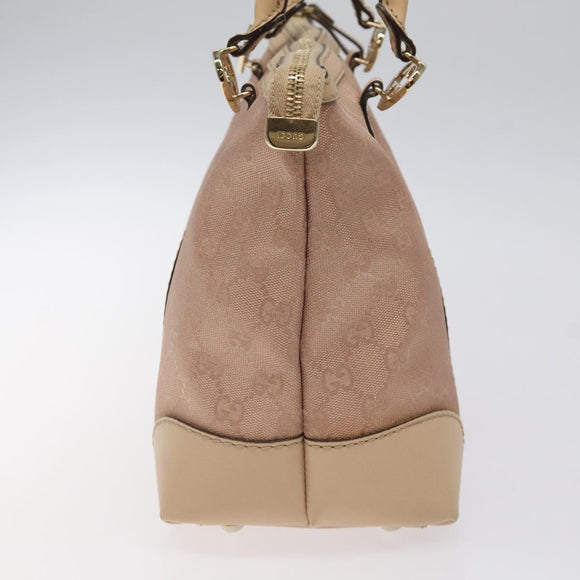 GUCCI GG Canvas Lovely Hand Bag Pink Gold 257069 Auth 119334
