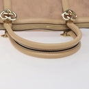 GUCCI GG Canvas Lovely Hand Bag Pink Gold 257069 Auth 119334-7