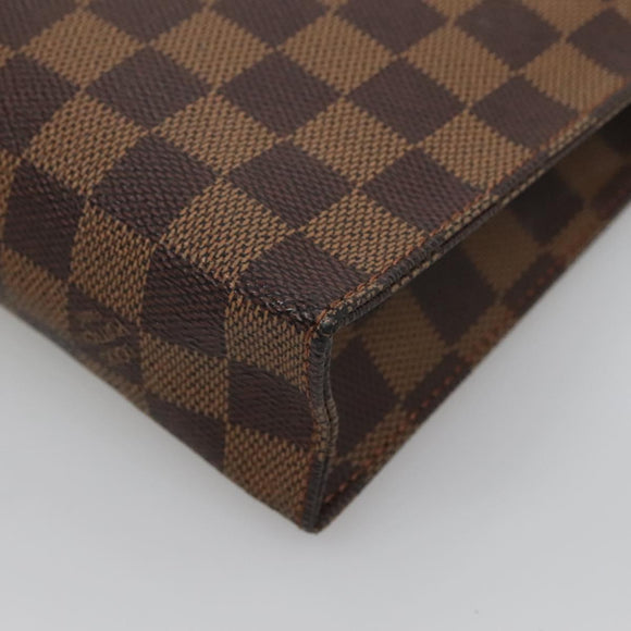 LOUIS VUITTON Damier Ebene Poche Toilette 26 Pouch N47543 LV Auth 119346