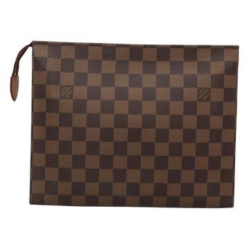 LOUIS VUITTON Damier Ebene Poche Toilette 26 Pouch N47543 LV Auth 119346 - 0