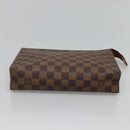 LOUIS VUITTON Damier Ebene Poche Toilette 26 Pouch N47543 LV Auth 119346-6