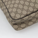 GUCCI GG Supreme Shoulder Bag PVC Leather Beige Gold 201448 Auth 119359-18