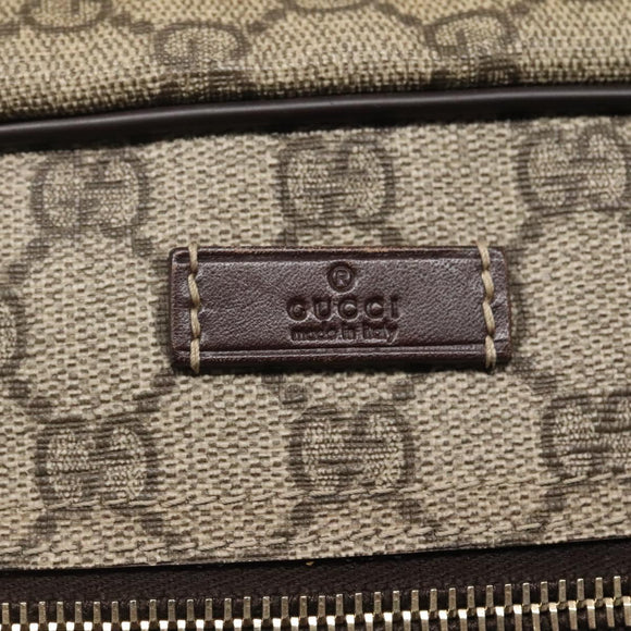 GUCCI GG Supreme Shoulder Bag PVC Leather Beige Gold 201448 Auth 119359