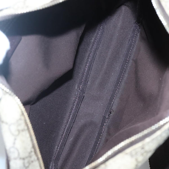 GUCCI GG Supreme Shoulder Bag PVC Leather Beige Gold 201448 Auth 119359