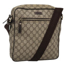 GUCCI GG Supreme Shoulder Bag PVC Leather Beige Gold 201448 Auth 119359-1