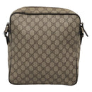 GUCCI GG Supreme Shoulder Bag PVC Leather Beige Gold 201448 Auth 119359-2