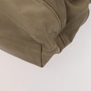 BURBERRY Shoulder Bag Leather Beige Auth 119364-14