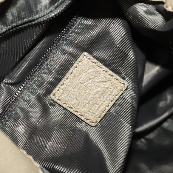 BURBERRY Shoulder Bag Leather Beige Auth 119364