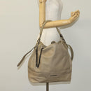 BURBERRY Shoulder Bag Leather Beige Auth 119364-23
