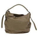 BURBERRY Shoulder Bag Leather Beige Auth 119364-2