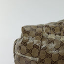 GUCCI GG Crystal Hand Bag Coated Canvas Brown Gold 197020 Auth 119369-9