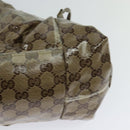 GUCCI GG Crystal Hand Bag Coated Canvas Brown Gold 197020 Auth 119369-16