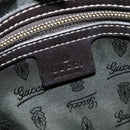 GUCCI GG Crystal Hand Bag Coated Canvas Brown Gold 197020 Auth 119369-10