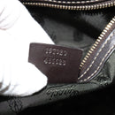 GUCCI GG Crystal Hand Bag Coated Canvas Brown Gold 197020 Auth 119369-12