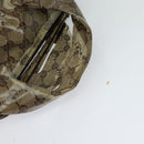 GUCCI GG Crystal Hand Bag Coated Canvas Brown Gold 197020 Auth 119369-7