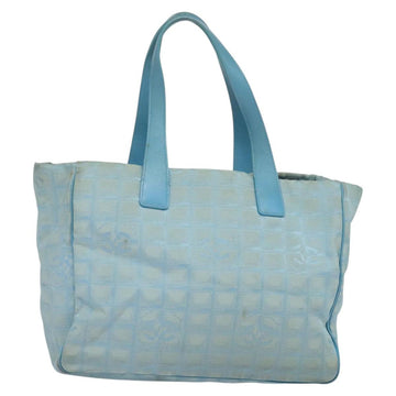 CHANEL New Travel line Tote Bag Nylon Light Blue CC Auth 119372 - 0