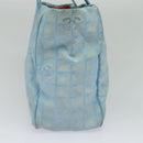 CHANEL New Travel line Tote Bag Nylon Light Blue CC Auth 119372-4