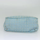 CHANEL New Travel line Tote Bag Nylon Light Blue CC Auth 119372-9