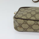 GUCCI GG Supreme Shoulder Bag PVC Leather Beige Gold Auth 119374-9