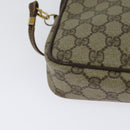GUCCI GG Supreme Shoulder Bag PVC Leather Beige Gold Auth 119374-15