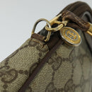 GUCCI GG Supreme Shoulder Bag PVC Leather Beige Gold Auth 119374-10