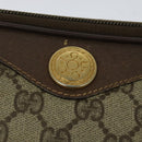 GUCCI GG Supreme Shoulder Bag PVC Leather Beige Gold Auth 119374-17