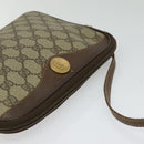 GUCCI GG Supreme Shoulder Bag PVC Leather Beige Gold Auth 119374-6