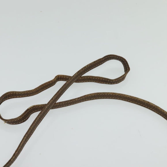 GUCCI GG Supreme Shoulder Bag PVC Leather Beige Gold Auth 119374