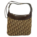 Christian Dior Trotter Canvas Shoulder Bag Brown Auth 119375-1