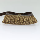 Christian Dior Trotter Canvas Shoulder Bag Brown Auth 119375-12