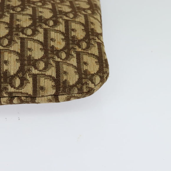 Christian Dior Trotter Canvas Shoulder Bag Brown Auth 119375