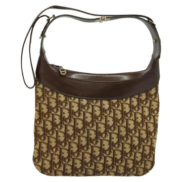 Christian Dior Trotter Canvas Shoulder Bag Brown Auth 119375 - 0