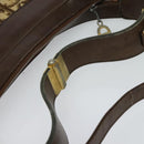 Christian Dior Trotter Canvas Shoulder Bag Brown Auth 119375-7