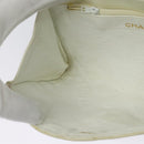 CHANEL Matelasse Chain Shoulder Bag Lamb Skin White CC Auth 119388-20