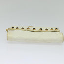 CHANEL Matelasse Chain Shoulder Bag Lamb Skin White CC Auth 119388-5