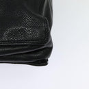 CHANEL COCO Mark Hand Bag Caviar Skin Black Gold CC Auth 119391-16