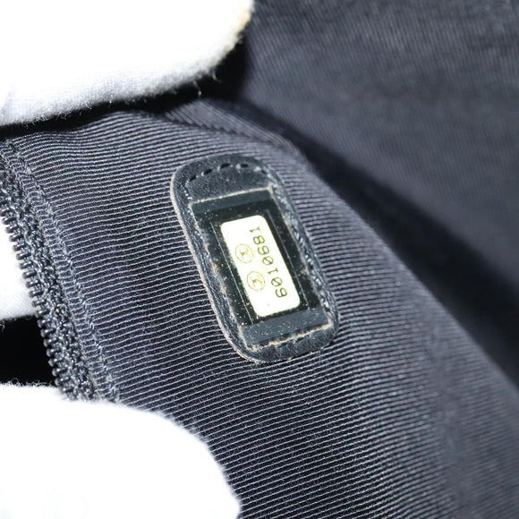 CHANEL COCO Mark Hand Bag Caviar Skin Black Gold CC Auth 119391