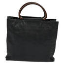 CHANEL COCO Mark Hand Bag Caviar Skin Black Gold CC Auth 119391-2