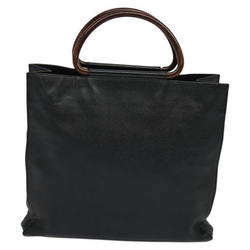 CHANEL COCO Mark Hand Bag Caviar Skin Black Gold CC Auth 119391 - 0