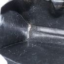 Salvatore Ferragamo Gancini Chain Shoulder Bag Leather Black Gold Auth 119395-11