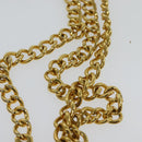 Salvatore Ferragamo Gancini Chain Shoulder Bag Leather Black Gold Auth 119395-8