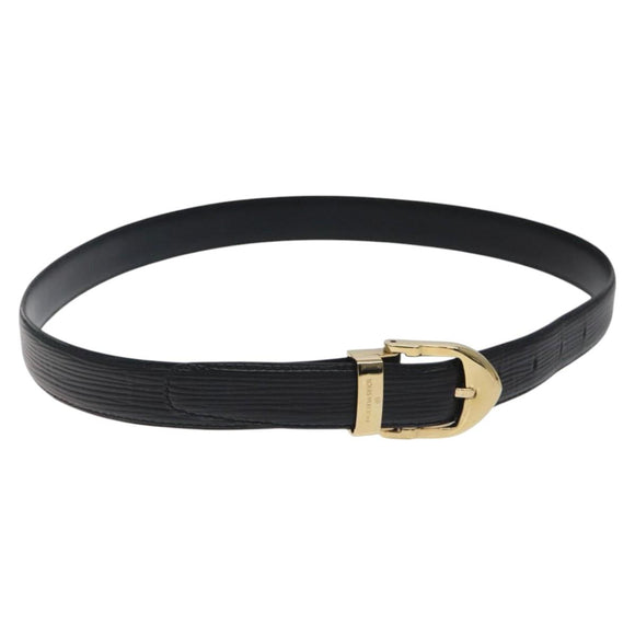 LOUIS VUITTON Epi Ceinture Classic Belt 33.5"" Black LV Auth 119423