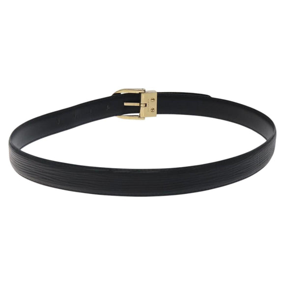 LOUIS VUITTON Epi Ceinture Classic Belt 33.5"" Black LV Auth 119423