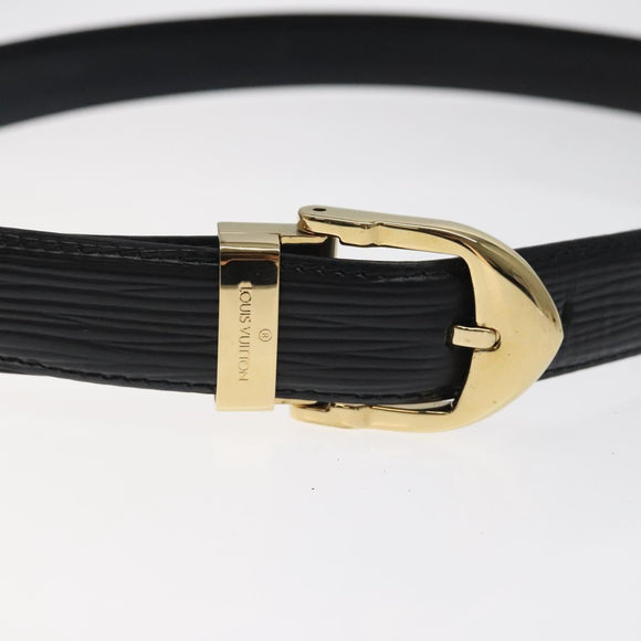 LOUIS VUITTON Epi Ceinture Classic Belt 33.5"" Black LV Auth 119423