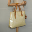LOUIS VUITTON Monogram Vernis Brentwood Shoulder Bag Perle M91512 LV Auth 119439-20