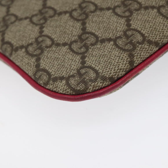 GUCCI GG Supreme Mini Hand Bag PVC Leather Beige 114600 Auth 119443